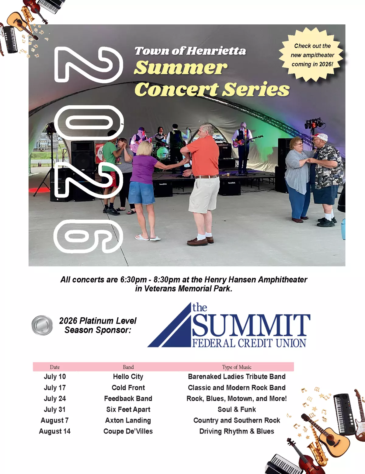 2026 Summer Concert Series Flyer